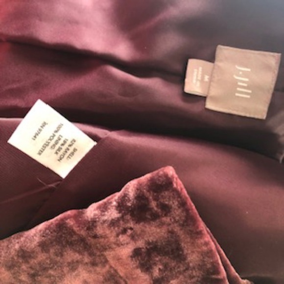 J.Jill Double breasted soft velour jacket silk blend - Picture 6 of 6